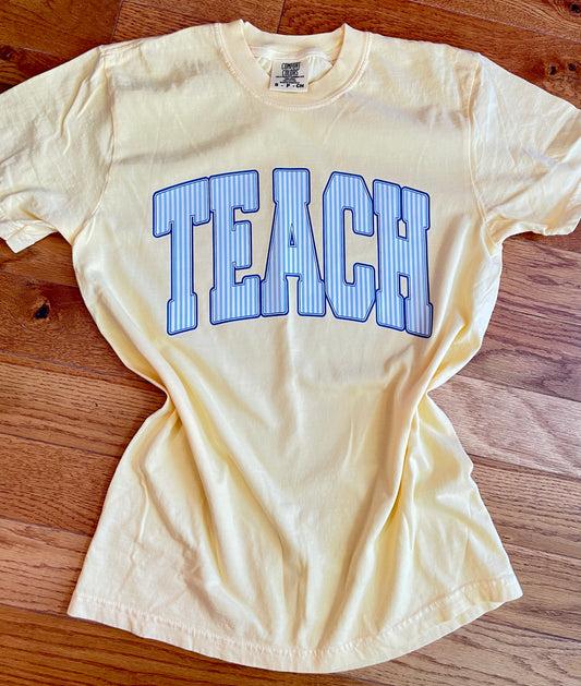 Preppy Striped Teach Tee