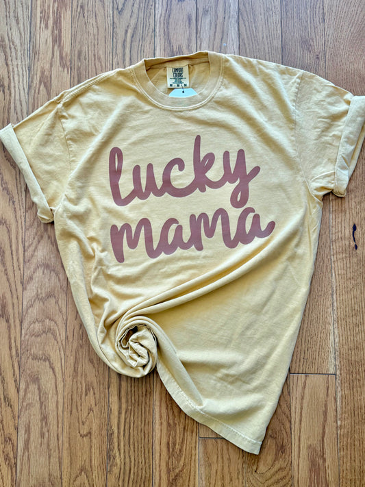 Brown Lucky Mama Tee
