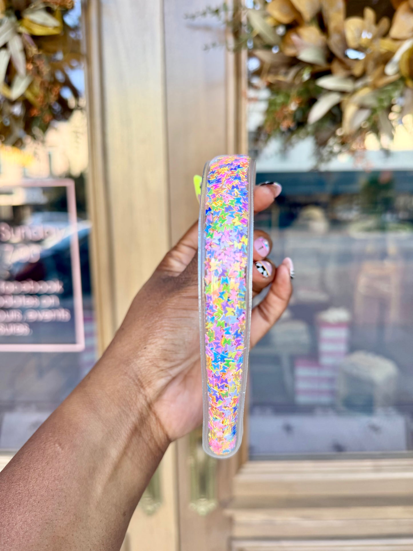 Clear Confetti Headband
