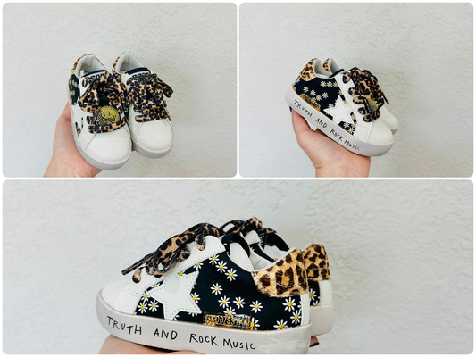 5C Sunflower & Leopard Star Shoe RTS