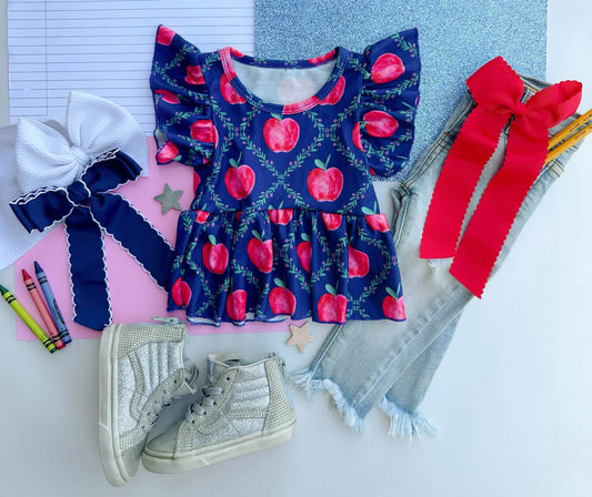Back To School Apple Peplum