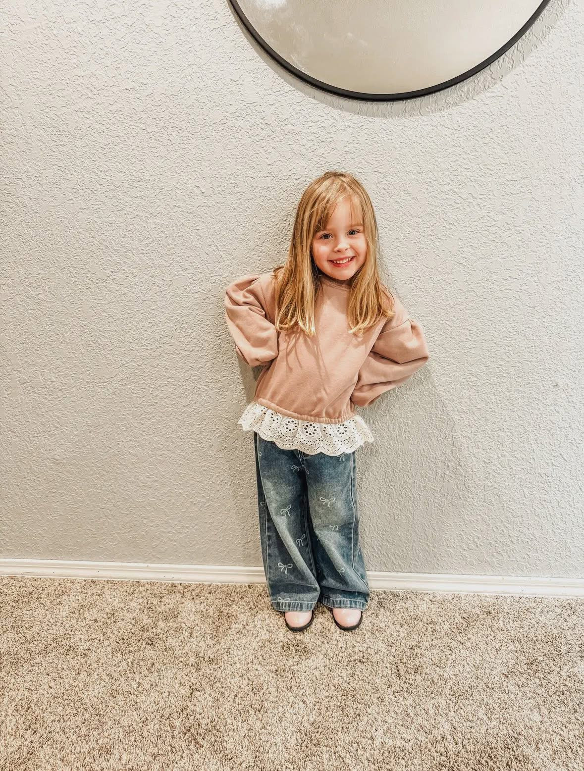 Girls Bowknot Baggy Denim RTS