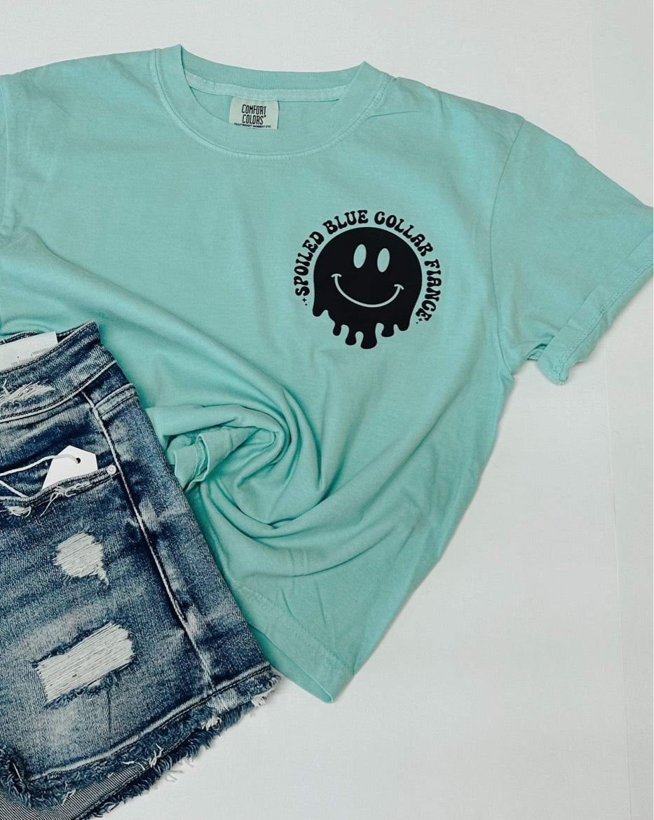 Spoiled Blue Collar Fiancé Tee (Pink/Black/Blue Ink)