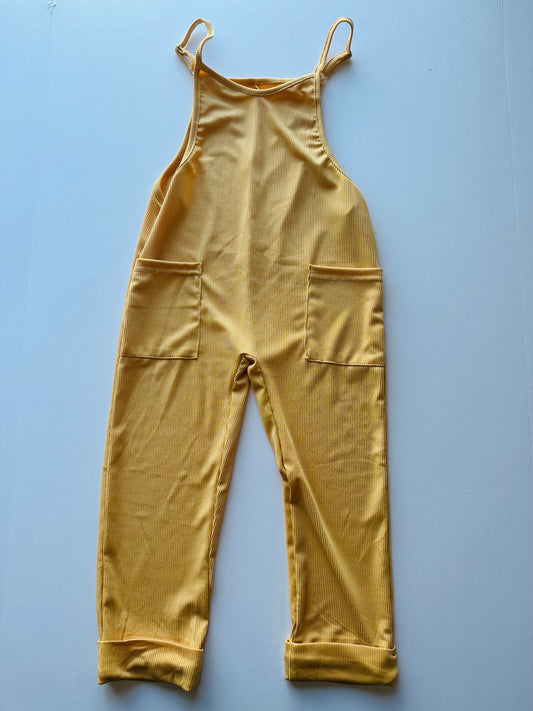 Eera Mustard Soft Ribbed Romper