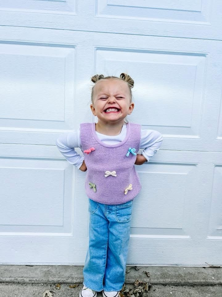 Girls Bowknot Sweater Tank RTS