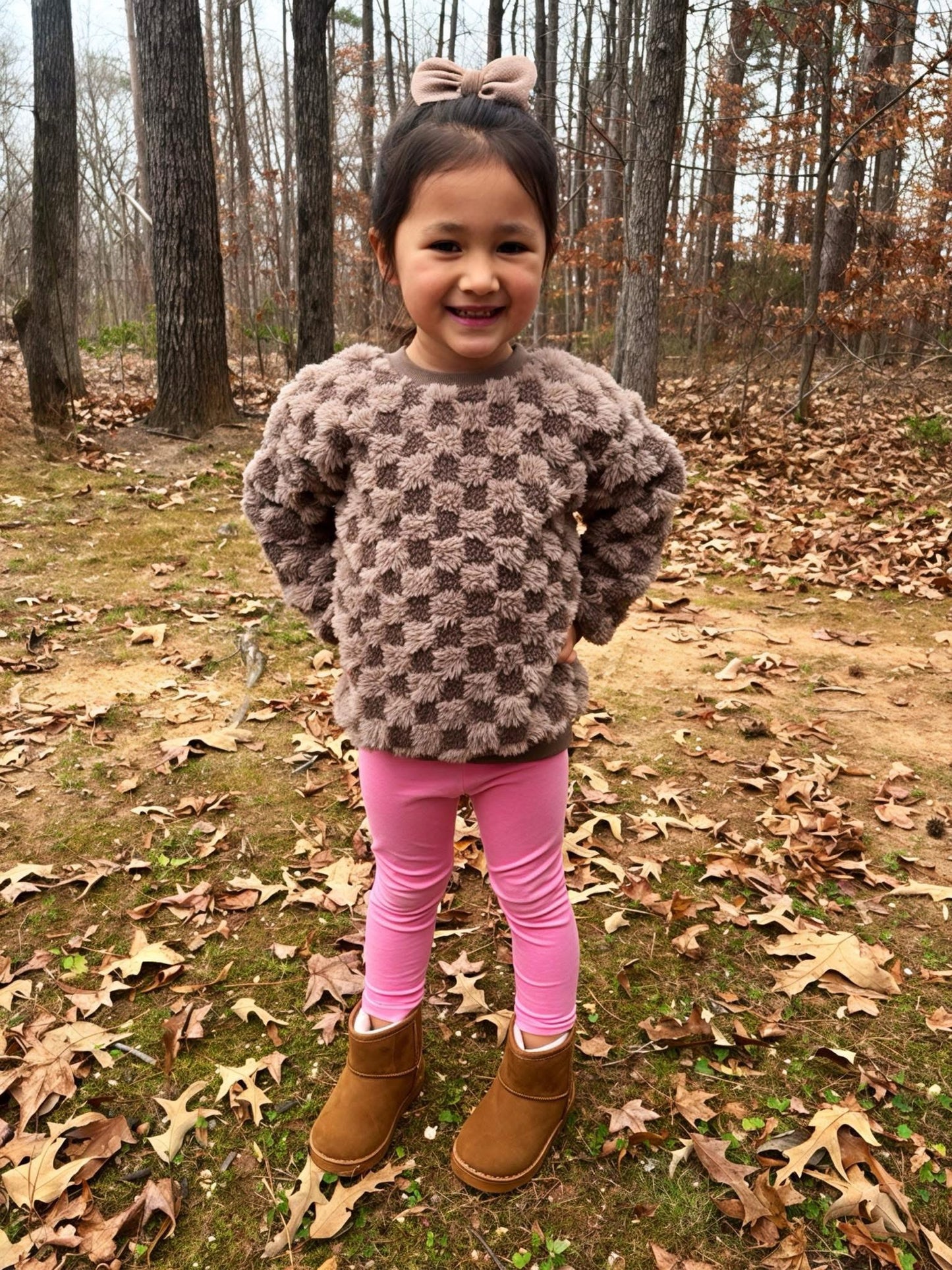 Crowned Fleece Check Pullover