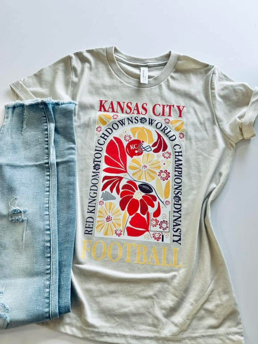 Kansas City Floral Football Collage Youth Large