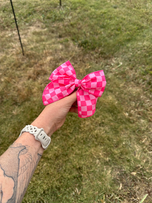 Pink Ckeck Bow RTS