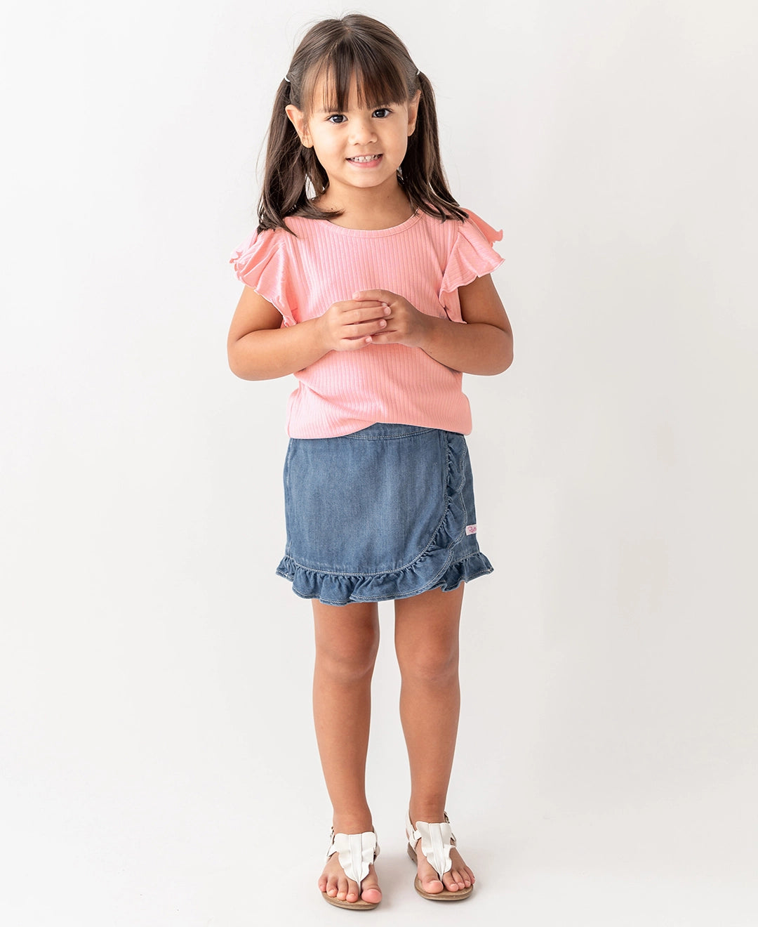 Girls Denim Ruffle Skort RTS