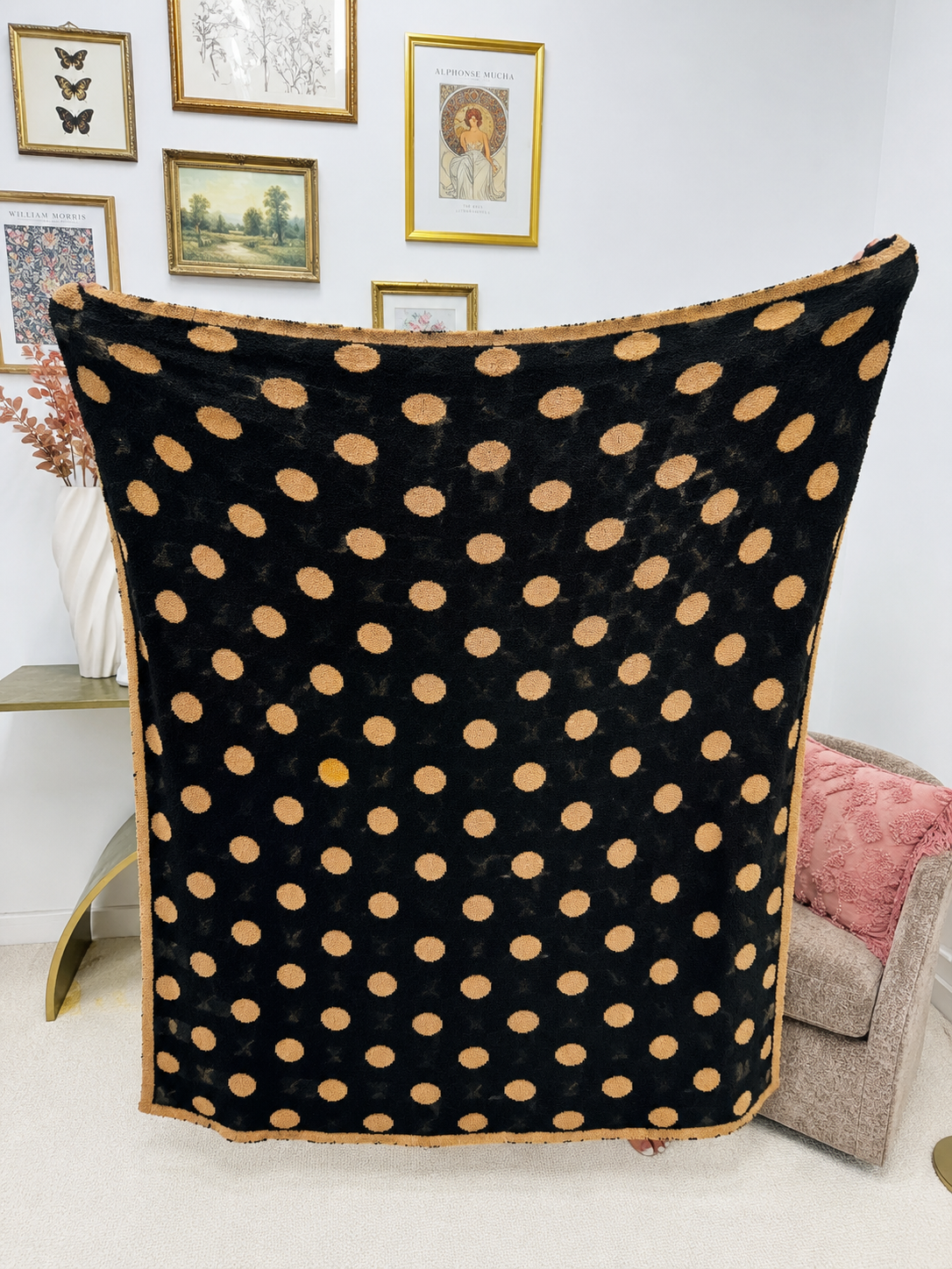 Fall Polka Dot Reversible Luxe Blanket