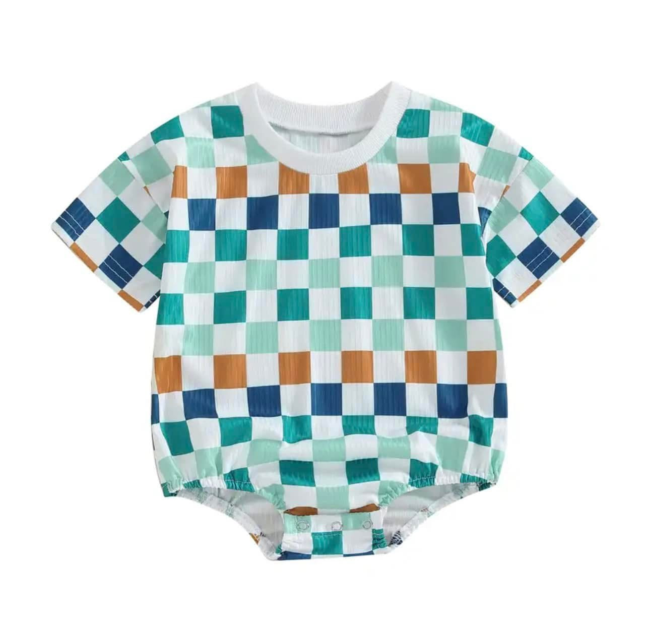 Checkered Blues Onesie RTS