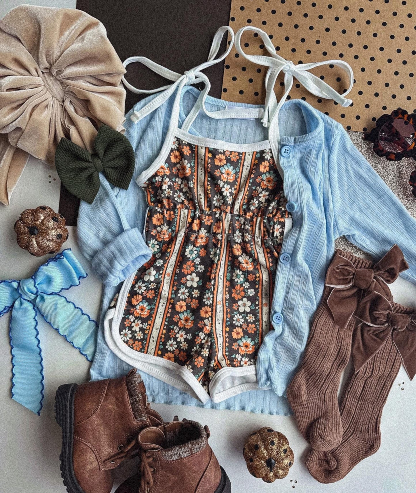 Blue Scalloped Bow RTS