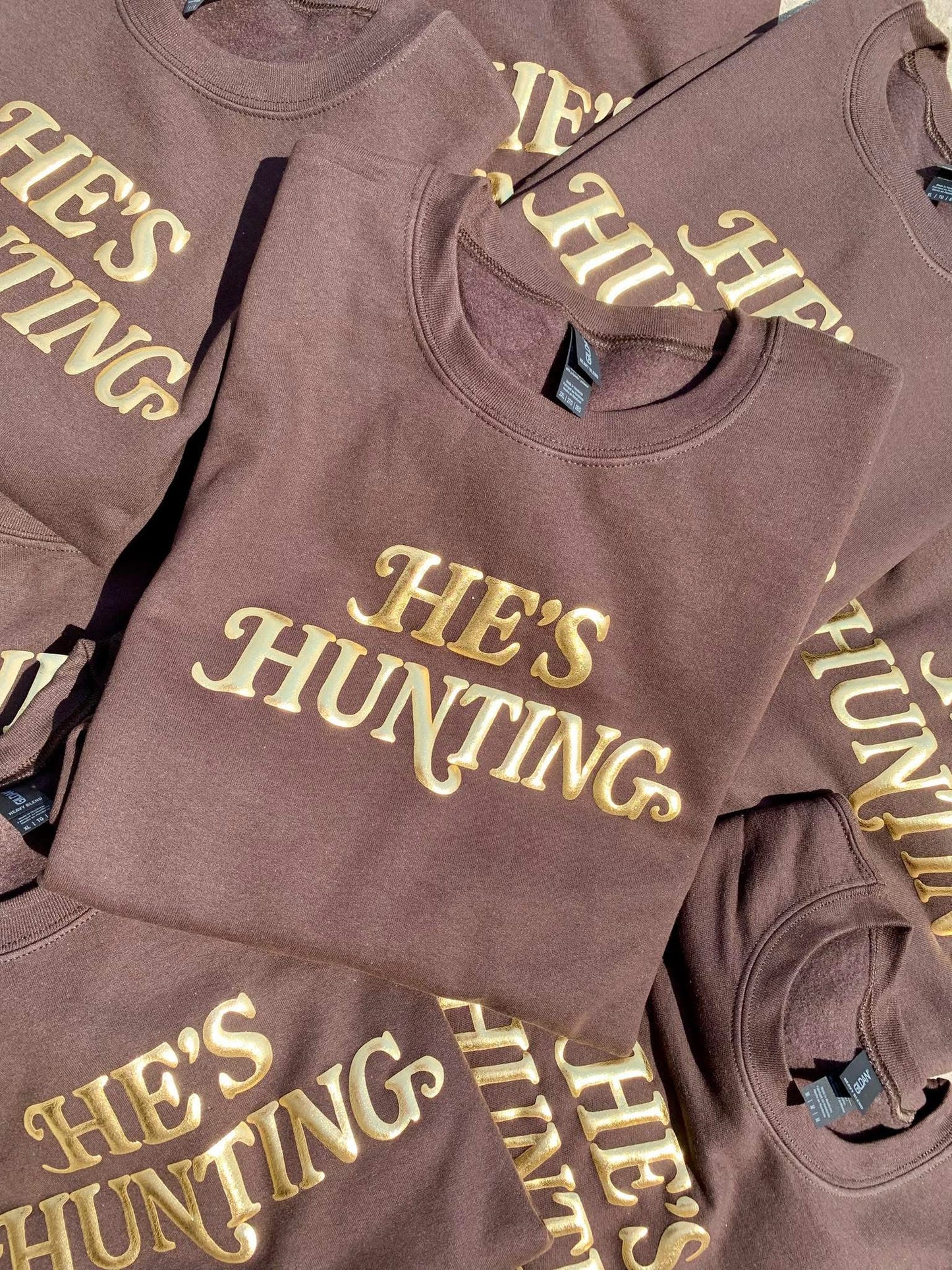 He’s Hunting Puff Print Tee // Crew PreO
