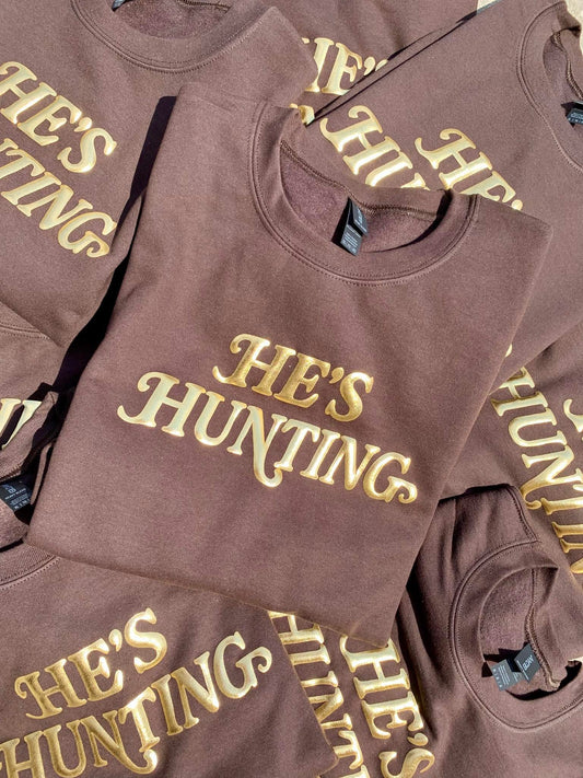 He’s Hunting Puff Print Tee // Crew PreO