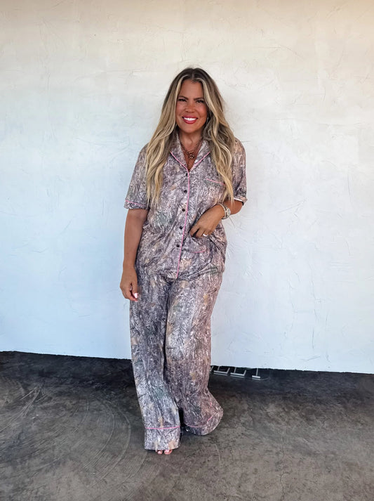 Hunt This! Camo Luxe PJ Set RTS