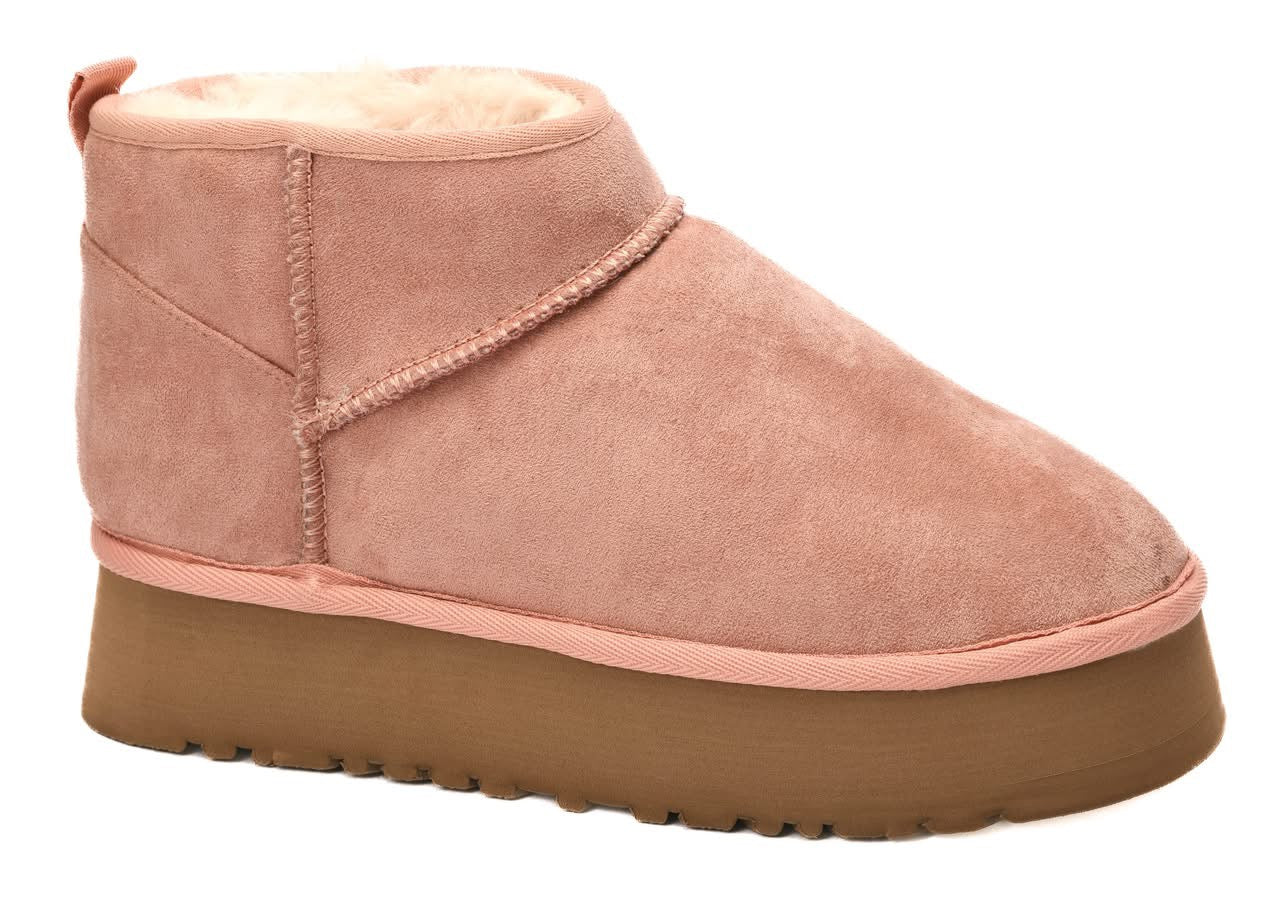 Room Service Blush Faux Suede Platform Shoe