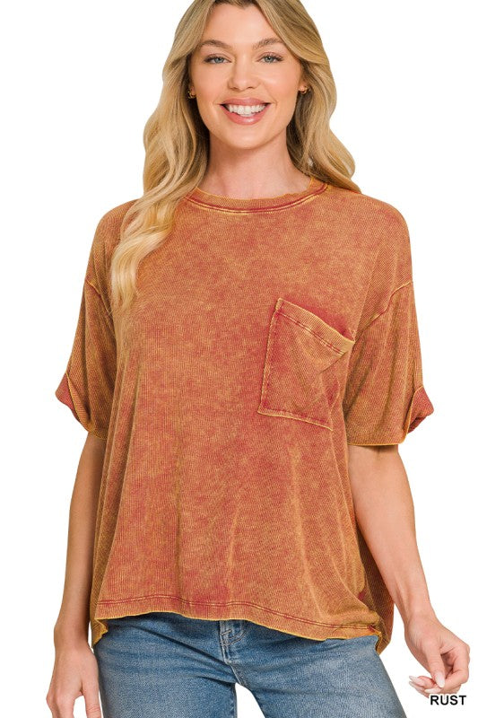 Era Stone Washed Basic Top