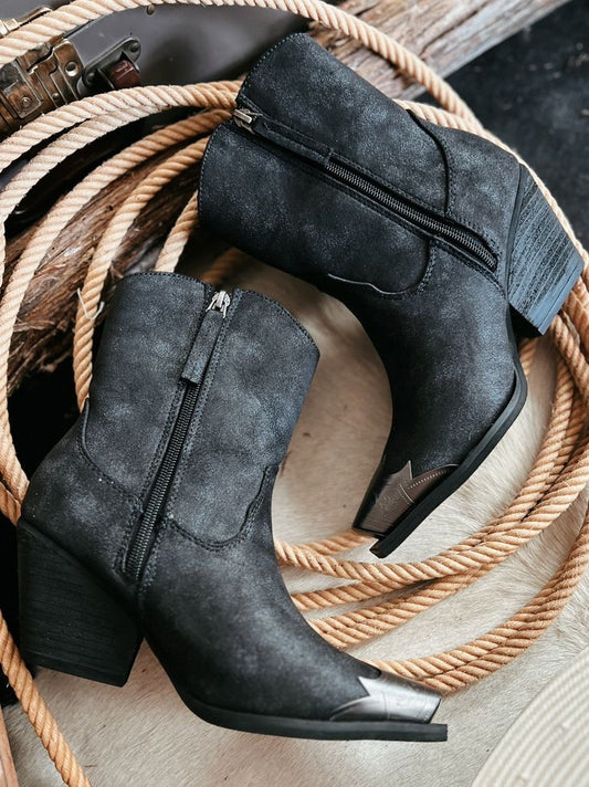 Dakota Metallic Tip Midnight Boots