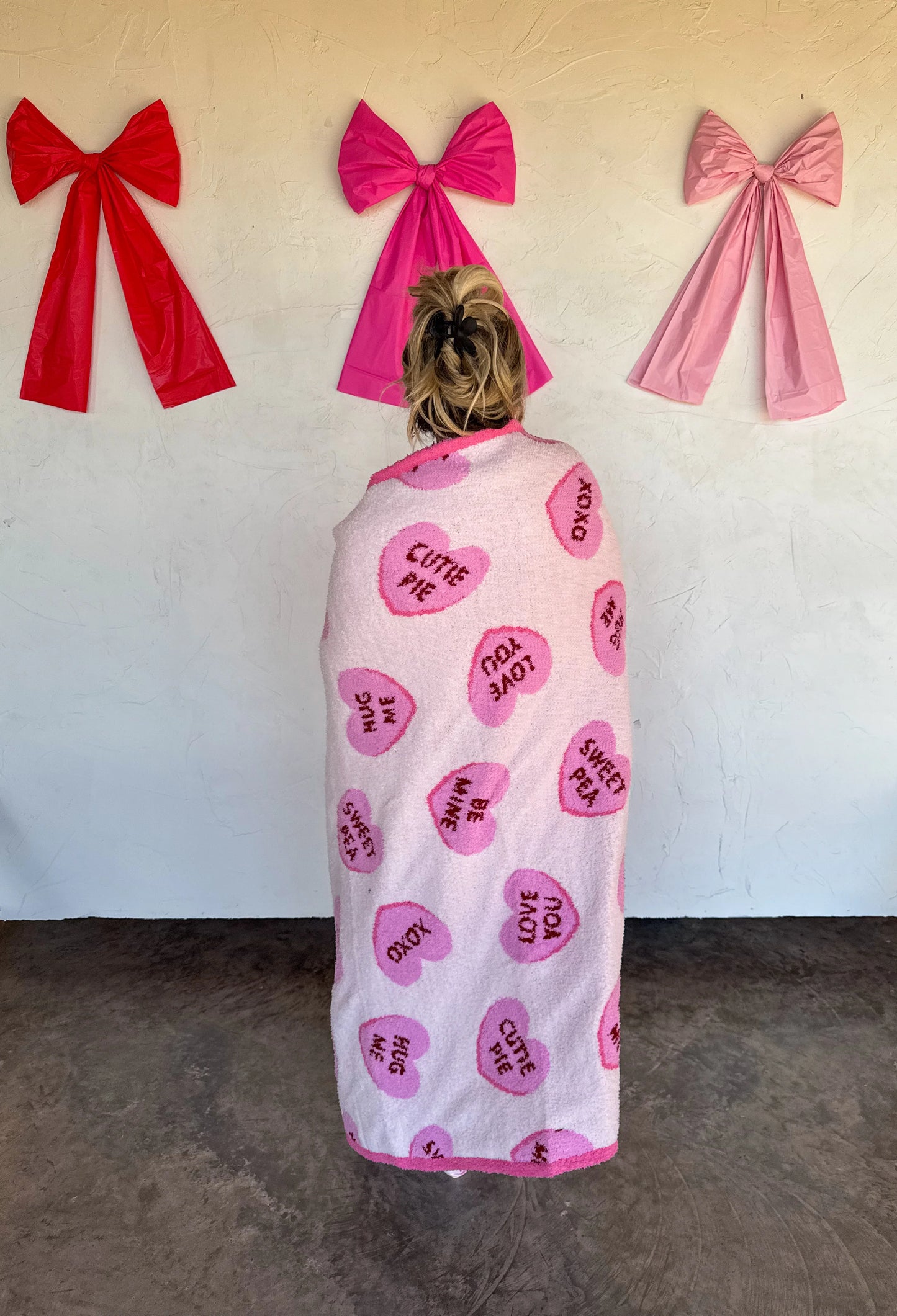 Candy Hearts Luxe Throw RTS