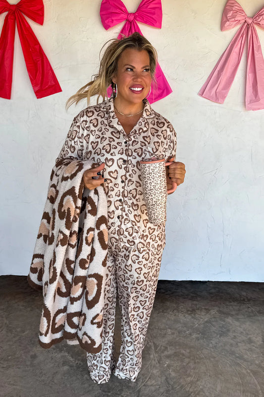 Leo Hearts Luxe PJ Set PRECLAIM