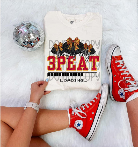 3Peat Chiefs Comfort Color Tee