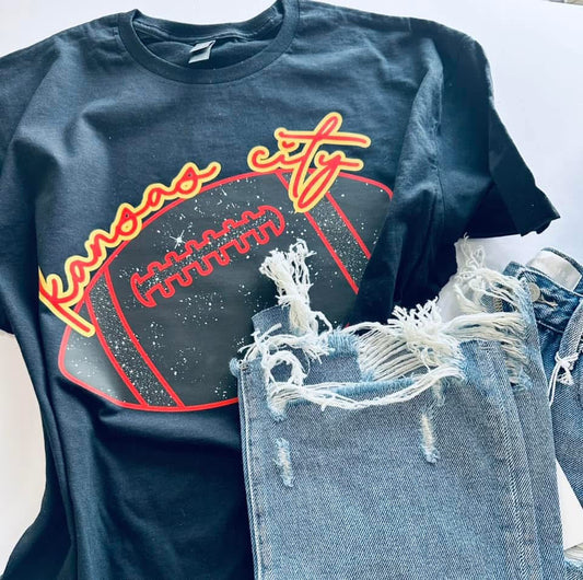 Kansas City Faux Glitter Tee 7Y