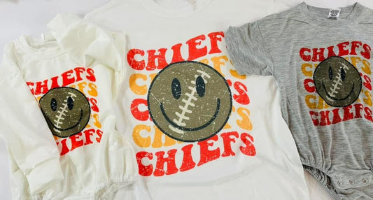 Chiefs Football Smiley Tee
