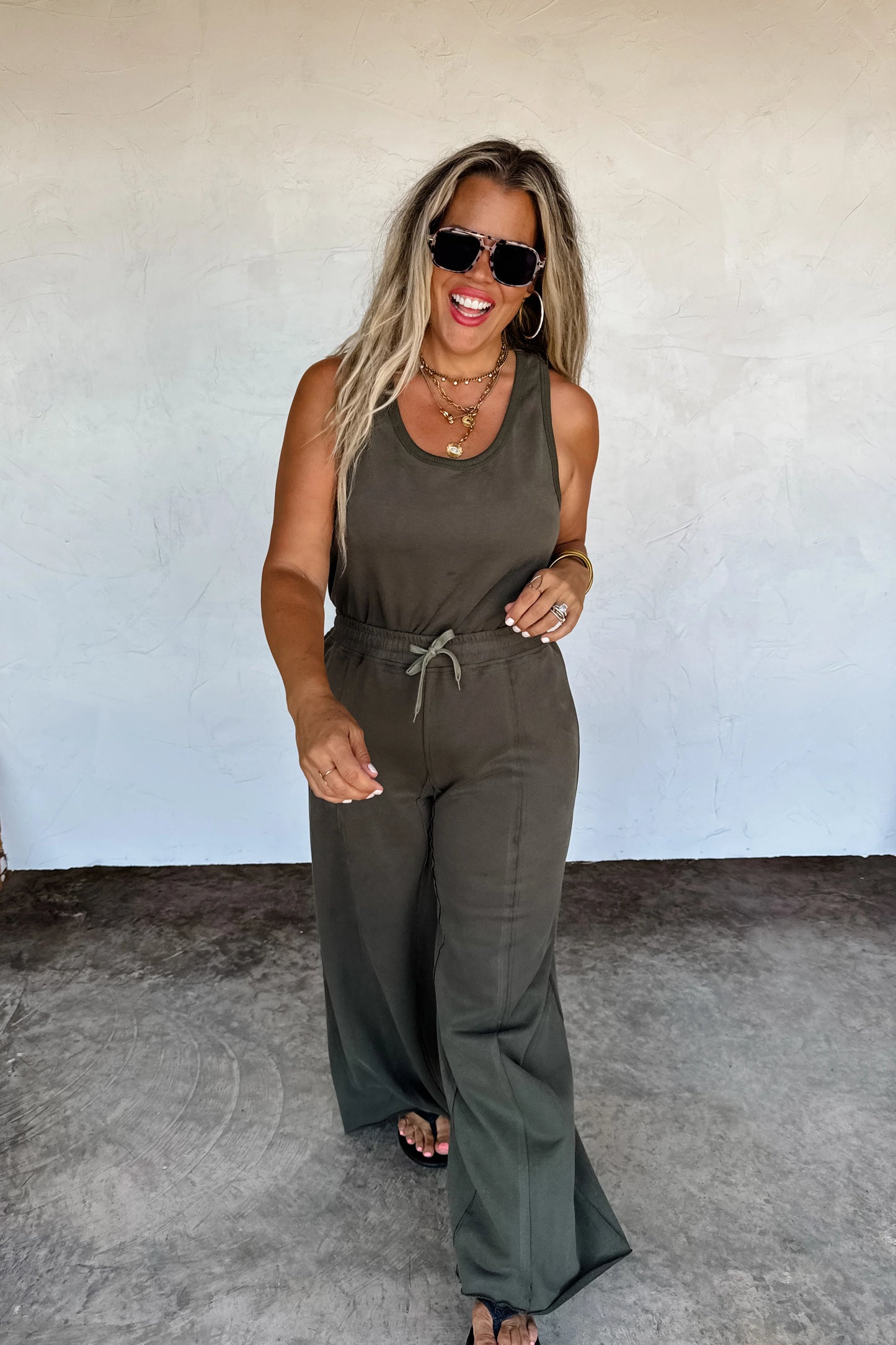 Jet Setter Jumpsuit Olive RTS