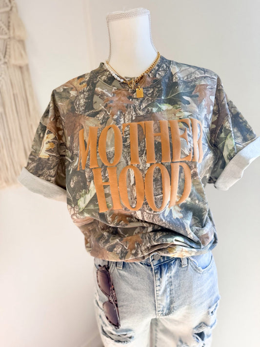 Motherhood Puff Print Camo Tee