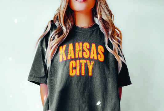 Distressed Kansas City Pepper Comfort Color Tee RTS
