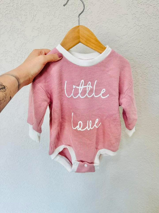Little Love Waffle Onesie 6/9M