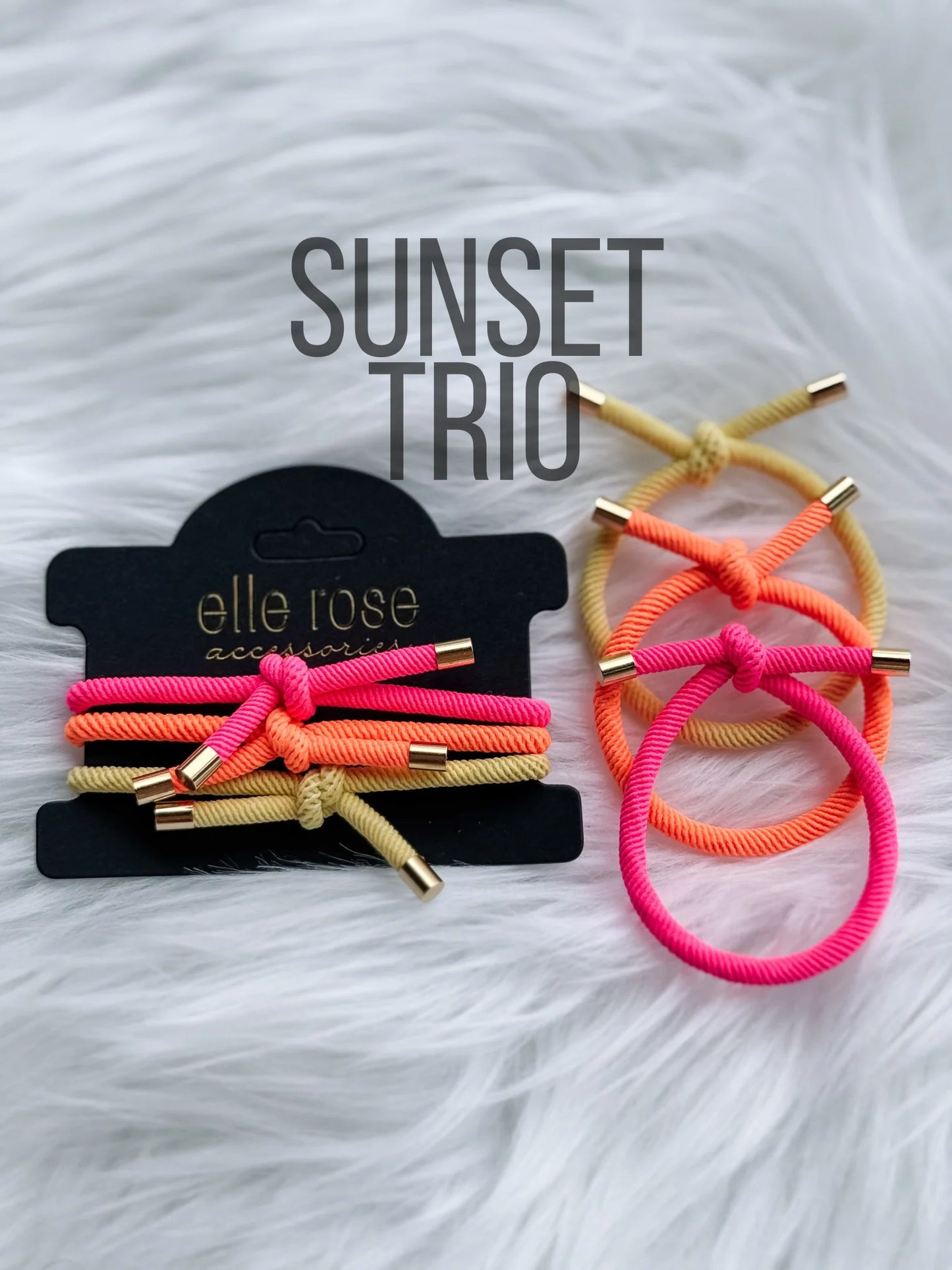 Knotted Hair Tie / Bracelet Trio