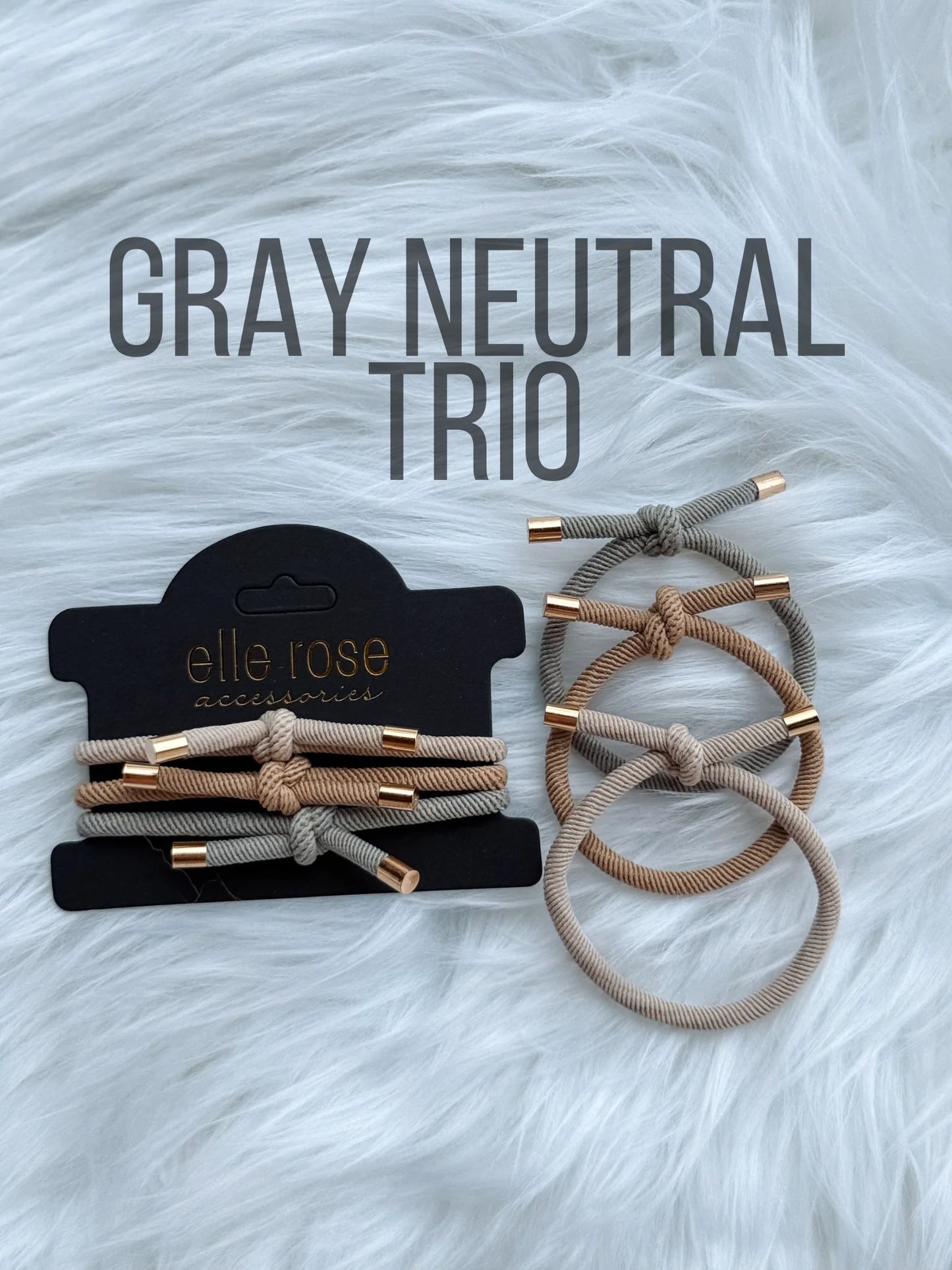 Knotted Hair Tie / Bracelet Trio