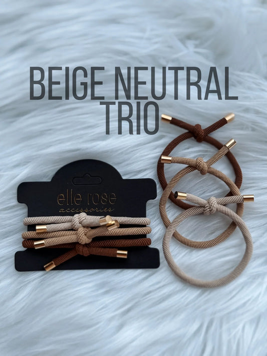 Knotted Hair Tie / Bracelet Trio