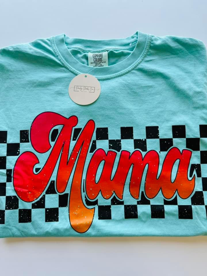 Check Mama Light Blue Comfort Color - Large