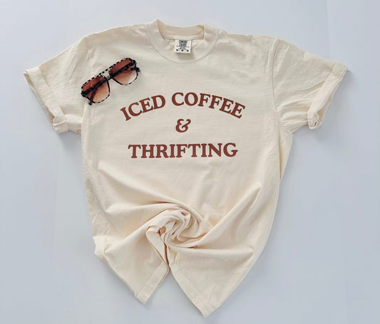 Iced Coffee + Thrifting Tee