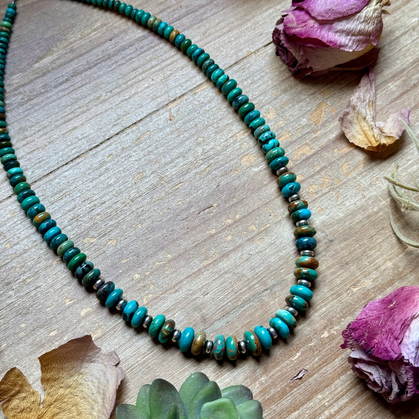 Sterling Silver Saucer Necklace – 19” – 5 mm Rondelle Beads