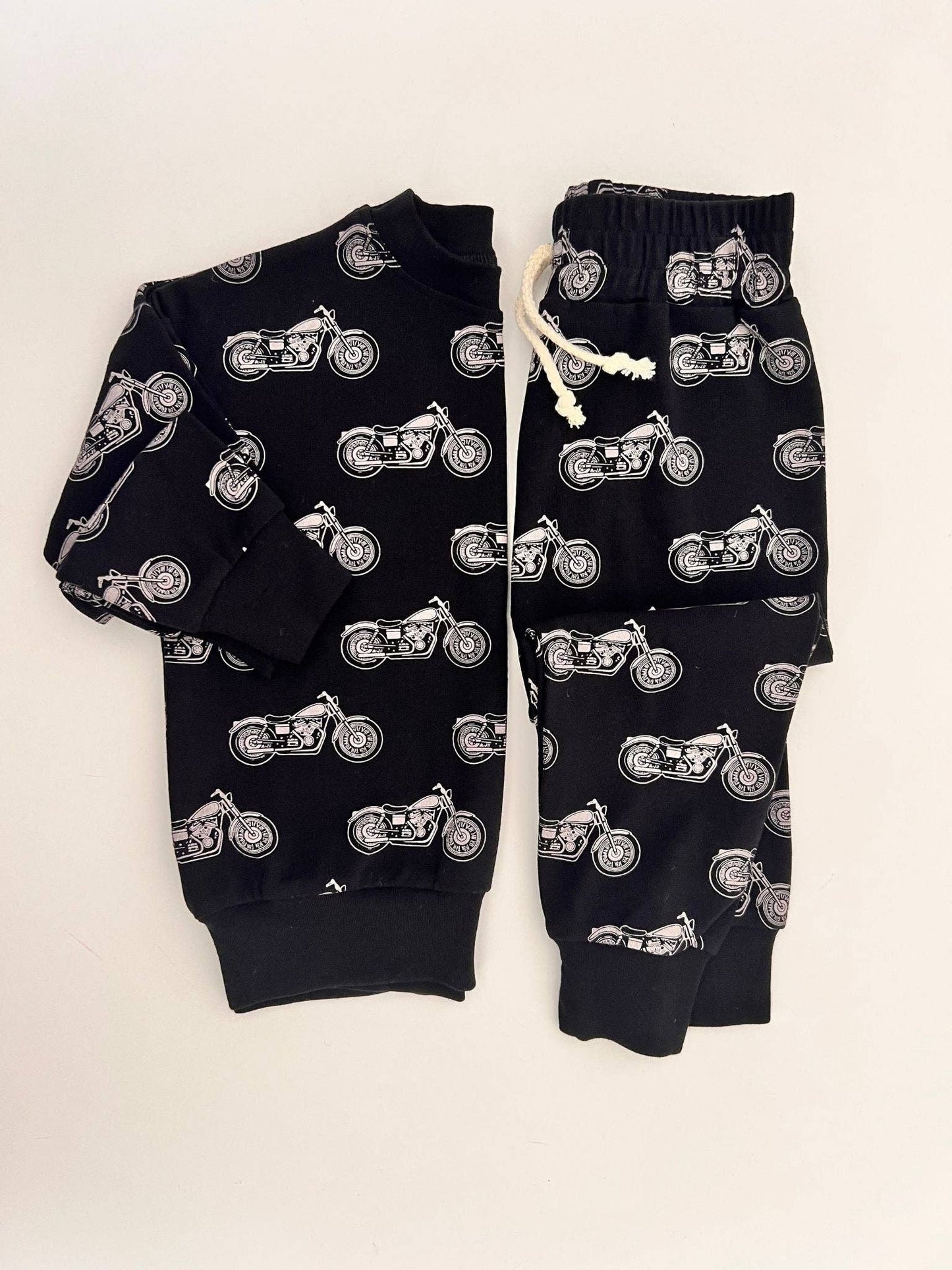Born to Ride Black Jogger Set