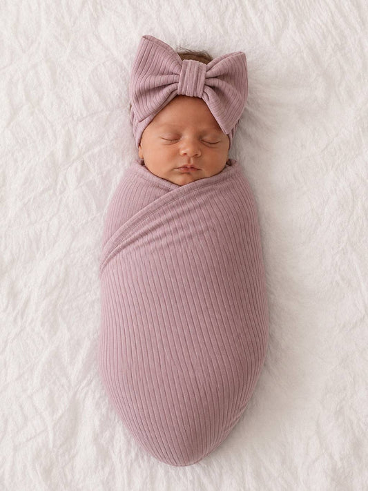 Lavender Ribbed Swaddle