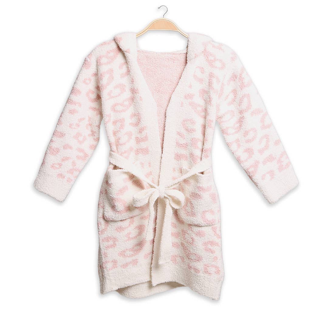 Children's Leopard Luxury Soft Hooded Robe