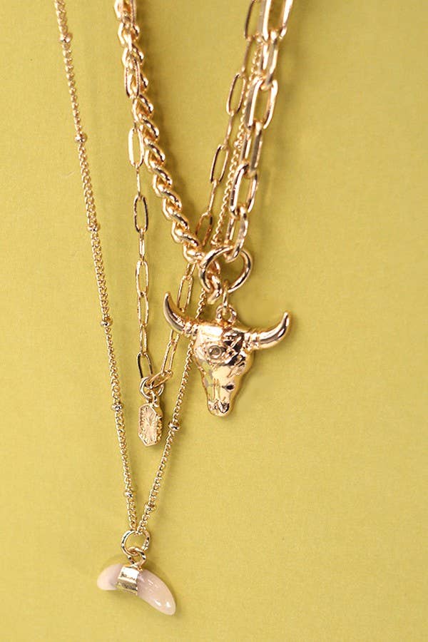Longhorn Charm Necklace