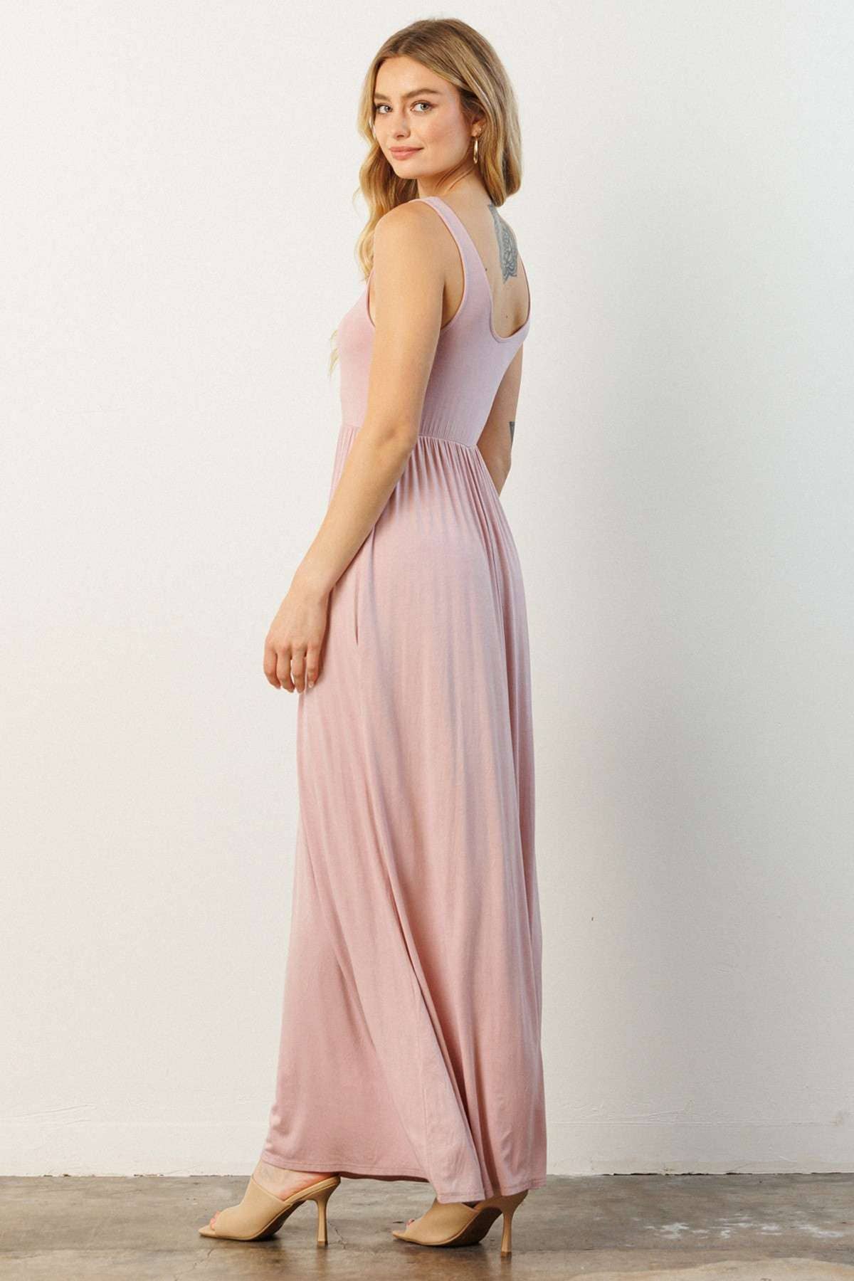 Krysta Sleeveless Empire Waist Maxi Dress