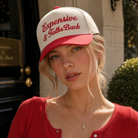 Expensive & Talks Back Embroidered Trucker Hat