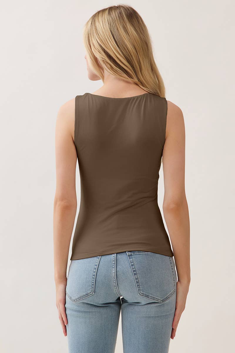Buttery Double Layered Scoop Neck Tank