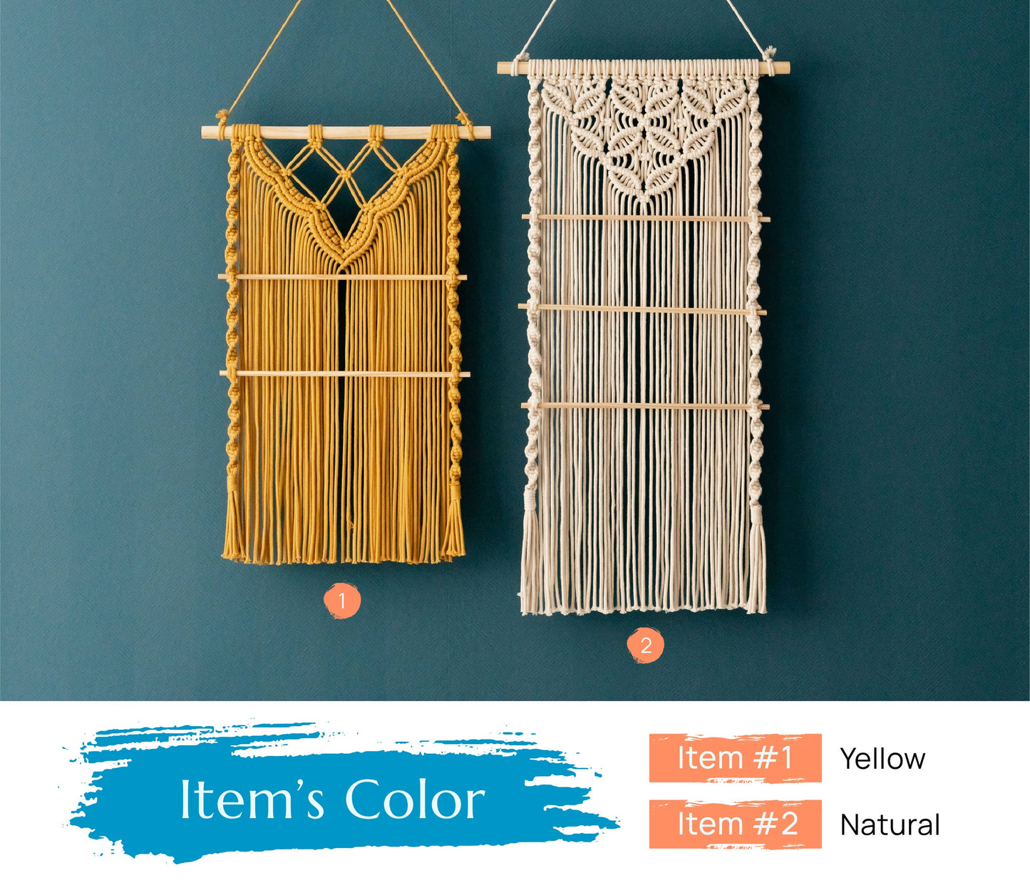 Ivory Boho Macrame Jewelry Hanger Organizer
