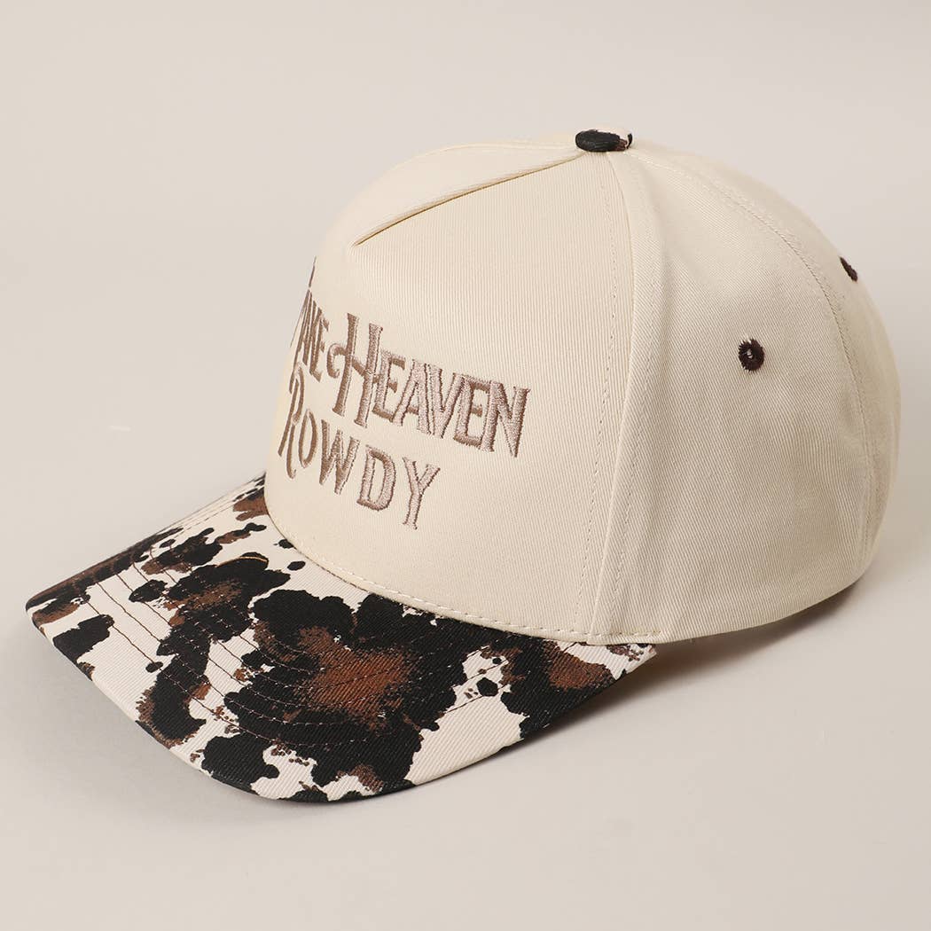 MAKE HEAVEN ROWDY Embroidered Trucker Hat