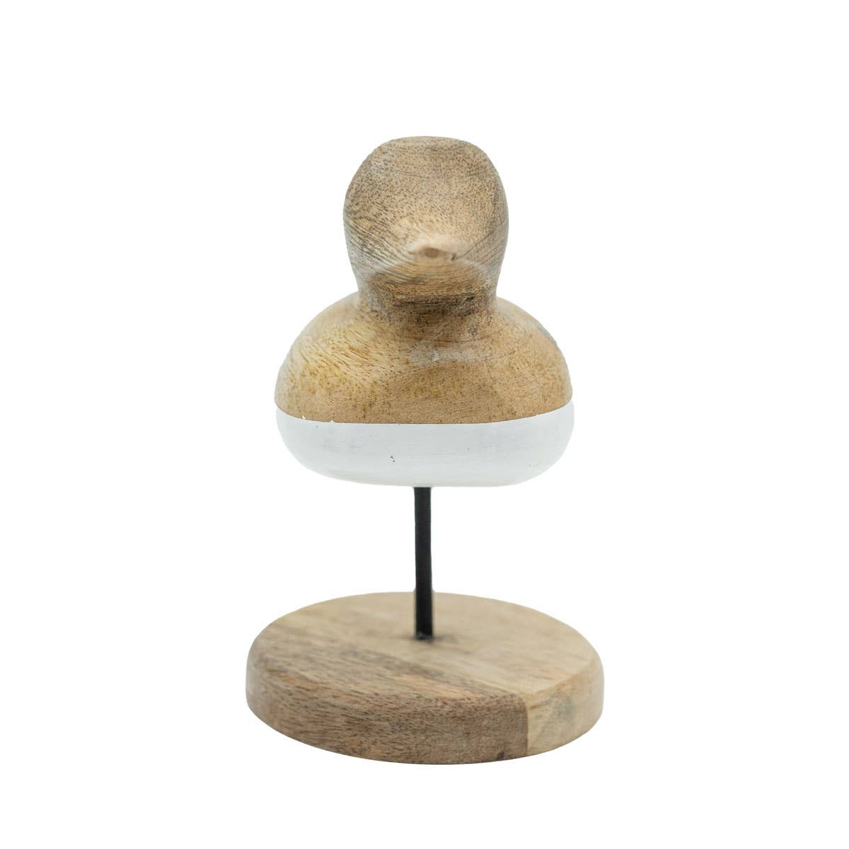 Brooks White Wood Decorative Duck Figure