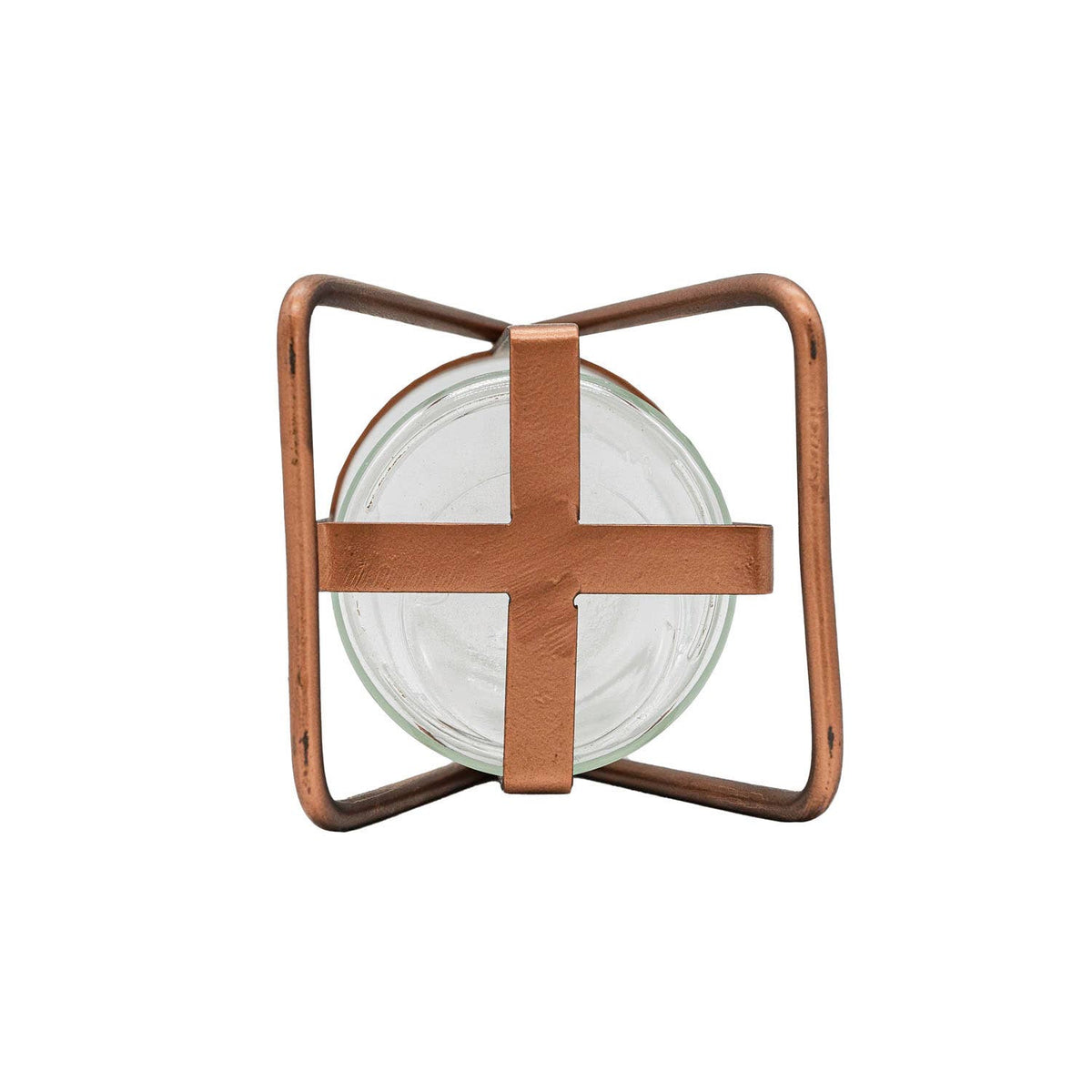 Mara Glass Bud Vase Rust Copper