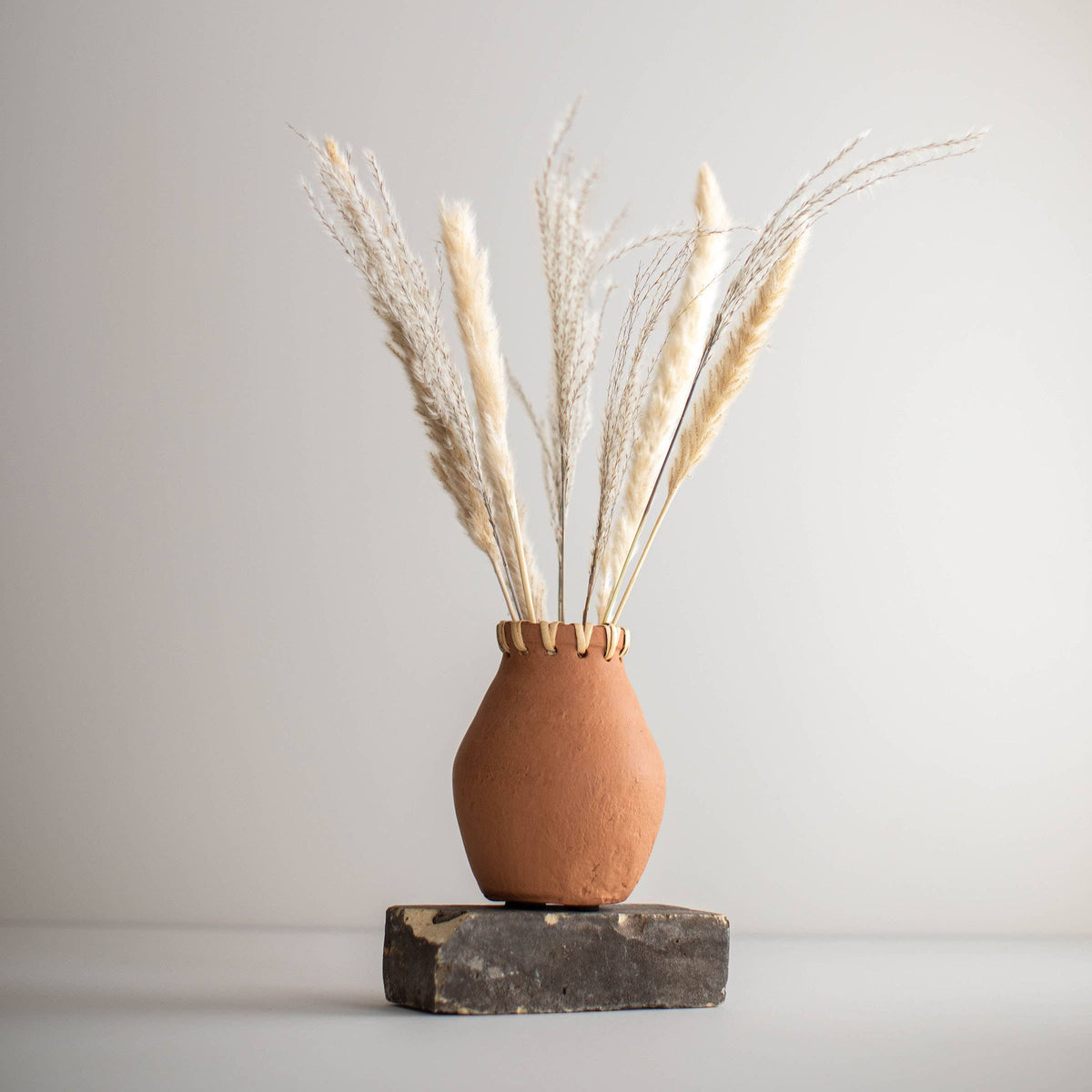 Mesa Terracotta & Cane Weave Vase