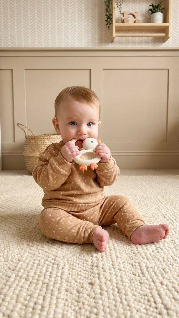 Goosey Bitzy Shake™ - Silicone Teether with Rattle